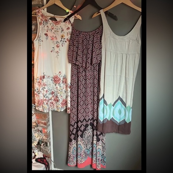 Sundresses Lot Of 3 Small /Medium~ Midi ~Maxi ~Sleeveless ~ Lightweight - Picture 1 of 15